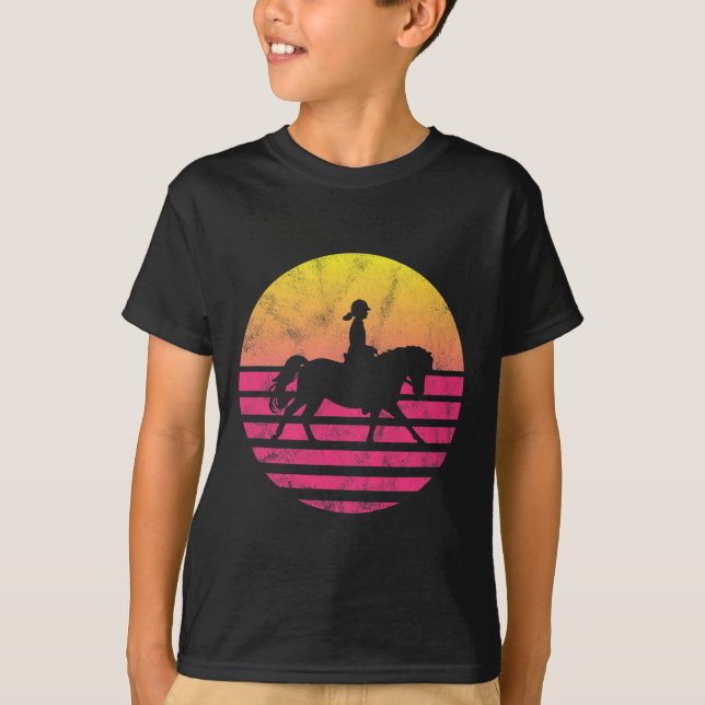 T-shirt Clic Horseback équitation cadeau (Devant)