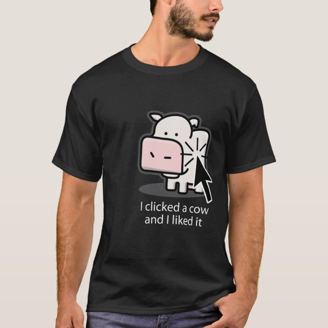 T-shirt Clicker de vache (foncé) (Devant)
