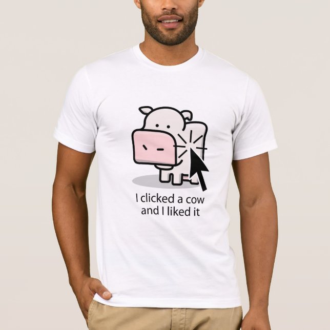 T-shirt Clicker de vache (lumière) (Devant)