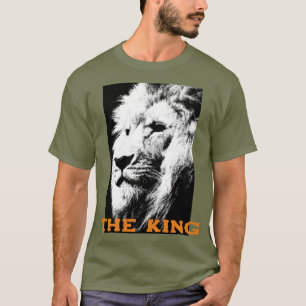T-shirt Clients Texte Lion Face Mens Deep Fatigue Green