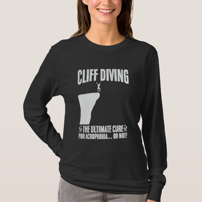 T-shirt Cliff Diving Ultimate Cure pour Acrophobie ou pas  (Devant)
