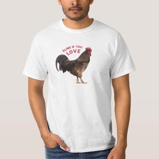 T-shirt Clignez si vous aimez le coq (Devant)