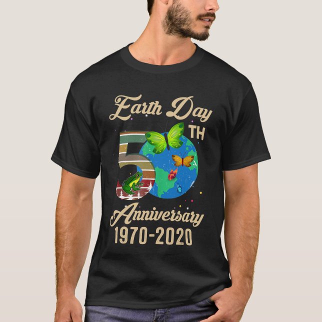 T-shirt Climat du 50e anniversaire du Jour de l'terre Vint (Devant)