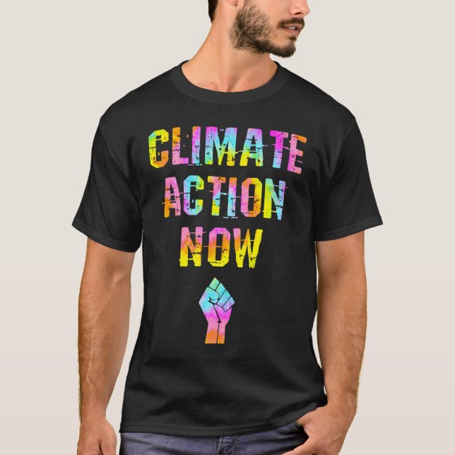 T-shirt Climate action Fight global warming Tie dye Save t (Devant)