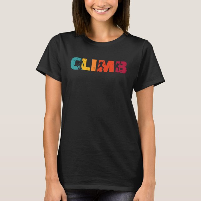 T-shirt Climb Climber Sport Climbing Bouldering (Devant)