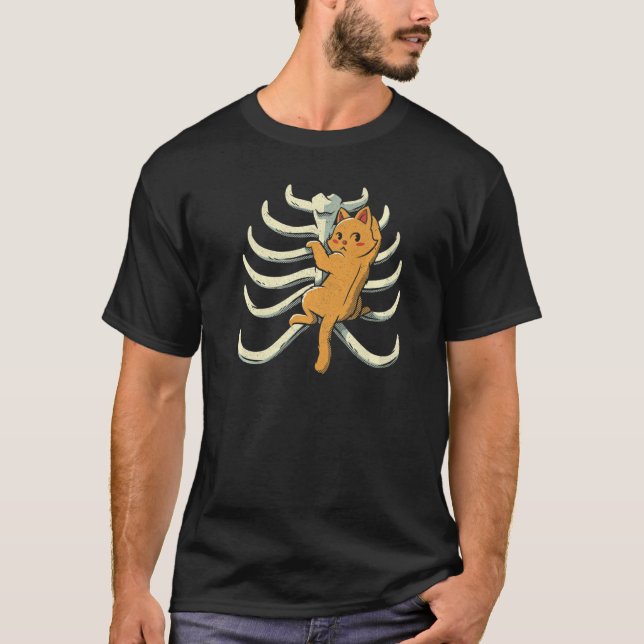 T-shirt Climber Cat Escalade Cage Anatomie Cage X Ray Biol (Devant)