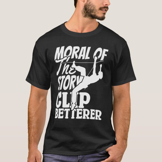 T-shirt Climber Rock Escalade Clip Meilleure Boulderer (Devant)