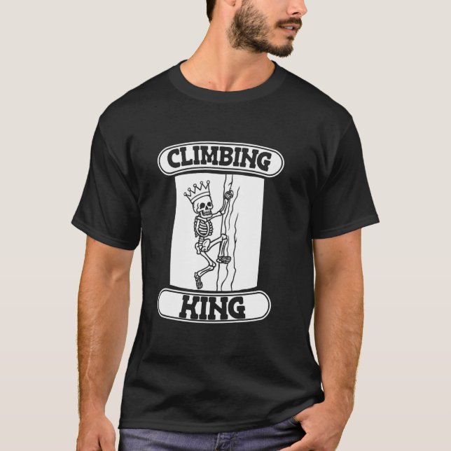 T-shirt Climber Skeleton Rock Mountain - Climb Escalade Ki (Devant)