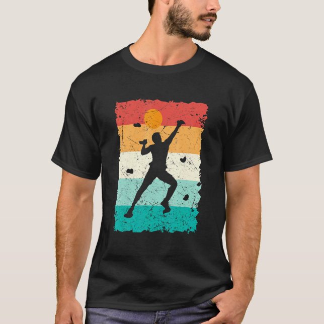 T-shirt Climbing Bouldering Vintage Mountains Climber (Devant)