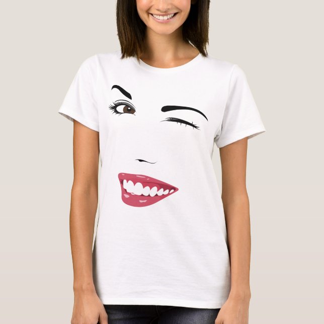 T-shirt clin d'oeil et sourire (Devant)