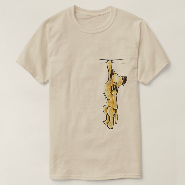 T-shirt Clingy Skye Terrier Briard Off-Leash Art™ (Design devant)