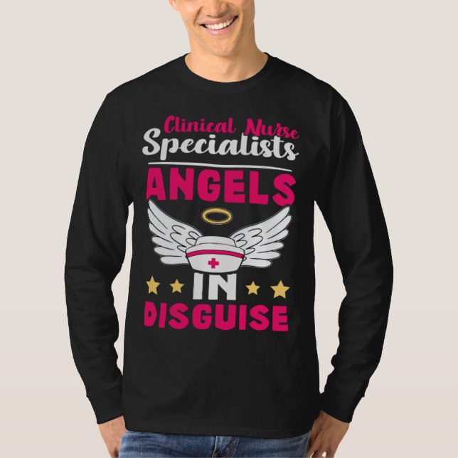T-shirt Clinical Nurse Specialists Angels in Disguise (Devant)