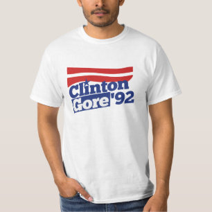 T-shirt Clinton Gore 92 politique rétro