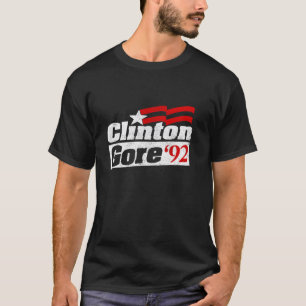 T-shirt Clinton Gore Vintage Retro Bill Clinton 92 Elect P