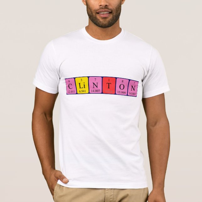 T-shirt Clinton periodic table name shirt (Devant)