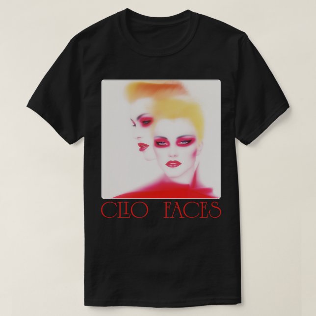 T-shirt Clio Face Italo Disco Classic Hommage Design (Design devant)