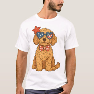 T-shirt Cliparts de Goldendoodle patriotique
