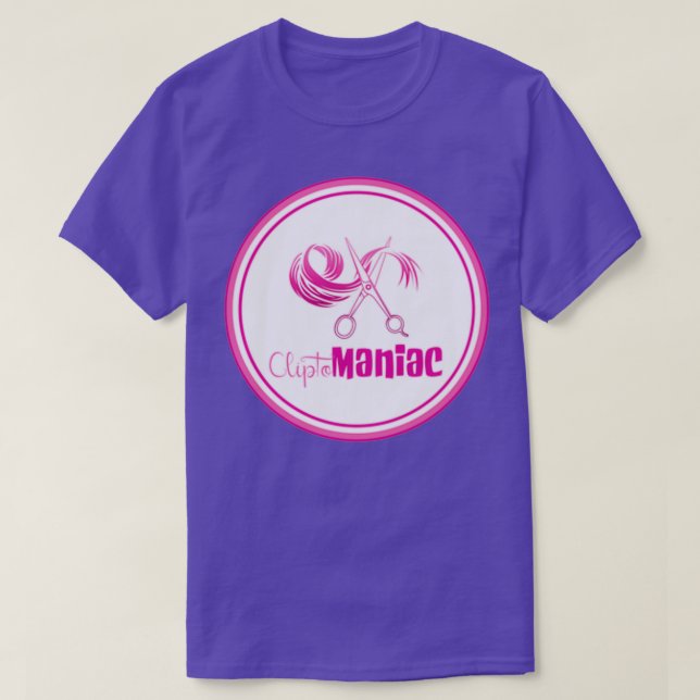 T-shirt CliptoMANIAC rose sur rose (Design devant)