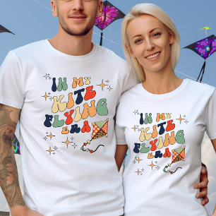 T-shirt Cliquer sur le texte personnalisé de Kite Flying s