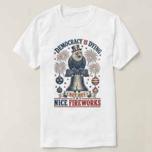 T-shirt Cloche de la Liberté Aigle Démocratie Mourante Feu