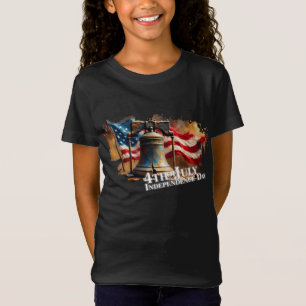 T-Shirt Cloche de la Liberté pour la célébration du 4 juil
