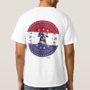 T-shirt Cloche de la Liberté rouge, blanche et bleue pour