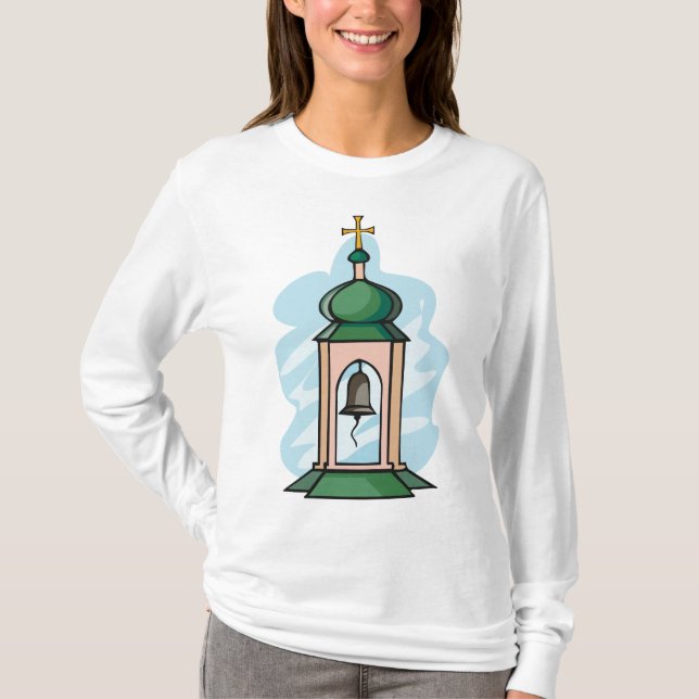 T-shirt Clocher de l'église orthodoxe rustique (Devant)