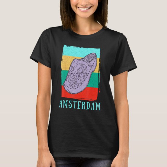 T-shirt Clochettes hollandaises Klomp chaussures Pays-Bas  (Devant)