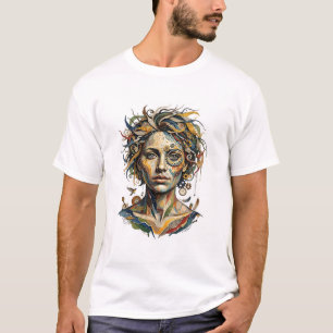 T-shirt Clockwork Muse — Un portrait surréaliste steampunk