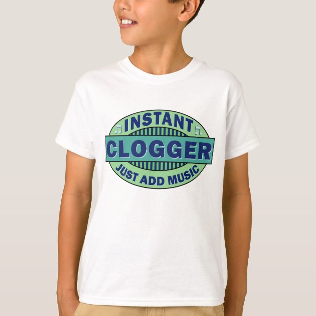 T-shirt Clogger instantané ajoutent juste la musique (Devant)