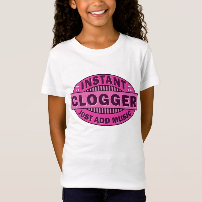 T-Shirt Clogger instantané ajoutent juste le rose de (Devant)