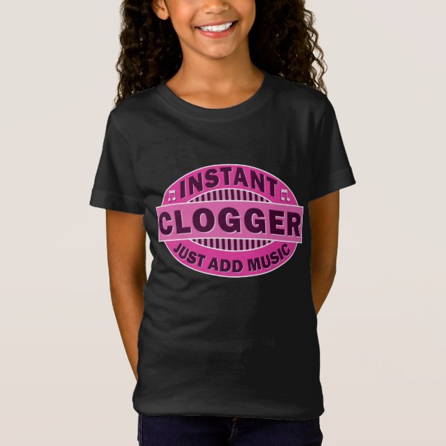 T-Shirt Clogger instantané ajoutent juste le rose de (Devant)