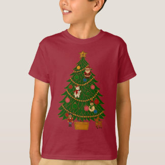 T-shirt Cloisonne Art Christmas Tree Character Ornaments