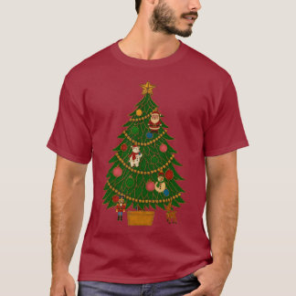 T-shirt Cloisonne Art Christmas Tree Character Ornaments