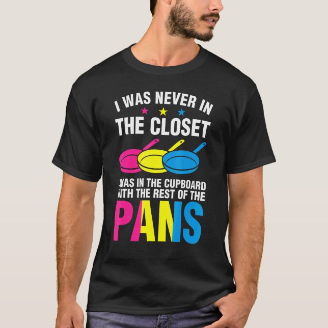 T-shirt Closet Cupboard Pansexual Pans Rainbow LGBTQ Gende (Devant)