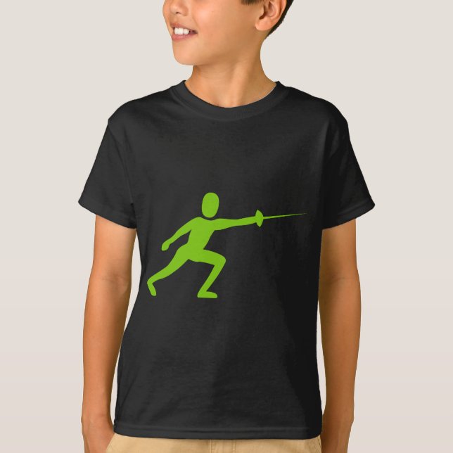 T-shirt Clôturant la figure - vert de Martien (Devant)