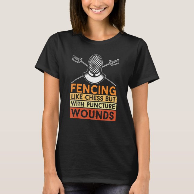 T-shirt Clôture Comme Échecs Mais Avec Puncture Blessures  (Devant)