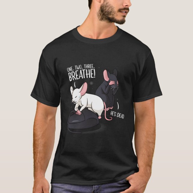 T-shirt Clôture de la souris de l'ordinateur Rat (Devant)