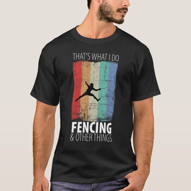 T-shirt Clôture des clôtures Arts martiaux Épée Combat (Devant)
