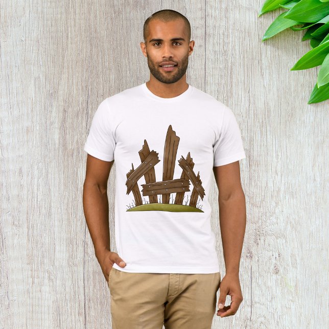 T-shirt Clôture en bois cassée Ferme rustique (Créateur téléchargé)