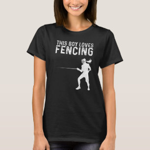 T-shirt Clôture Pour Garçons Enfants Fencer Sword Sports
