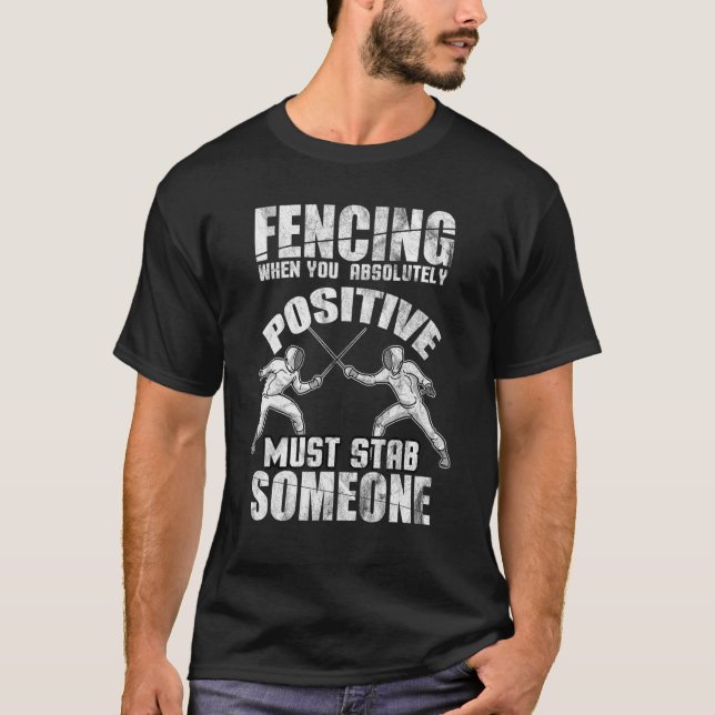 T-shirt Clôture Pour Hommes Rapier Entraîneur Garçons Idée (Devant)