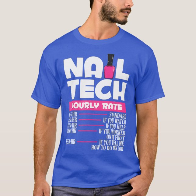 T-shirt Clou Manicuriste Pedicuriste Artistes Nail (Devant)