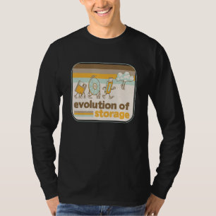 T-shirt Cloud Cloud Geeky Retro Storage Evolution Disk USB