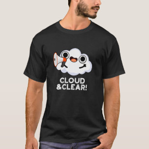 T-shirt Cloud Et Clair Funky Météo Pun Dark BG