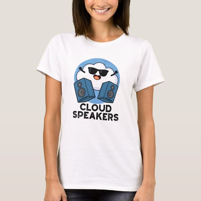 T-shirt Cloud Haut-parleurs amusant Plume (Devant)