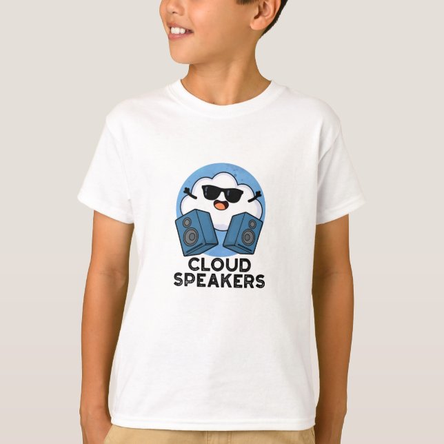 T-shirt Cloud Haut-parleurs amusant Plume (Devant)