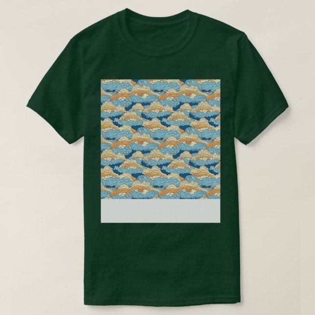 T-shirt Cloud Motif sans couture Sky Cloudscape Jour flott (Design devant)
