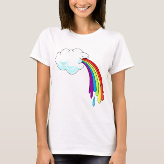 T-shirt Cloud Puits arc-en-ciel femmes long manches