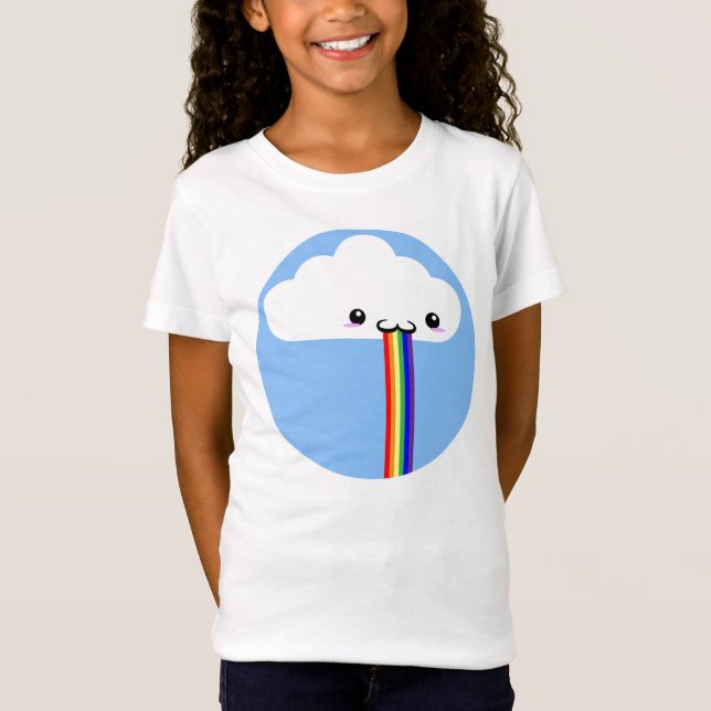 T-Shirt Cloud Puking Rainbow Tee - shirt (Devant)